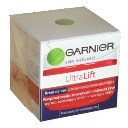 Garnier UltraLift, Krem na noc przeciwzmarszczkowo-ujędrniający