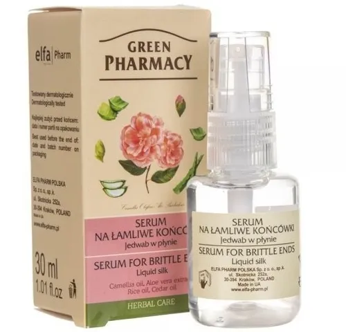 Green Pharmacy Serum na łamliwe końcówki jedwab w płynie