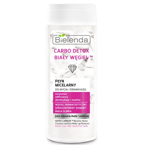 Bielenda Carbo Detox Biały Węgiel, Płyn micelarny do mycia i demakijażu