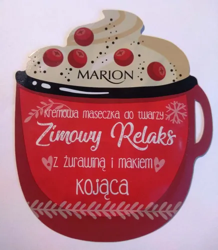Marion Zimowy Relaks, Kremowa maseczka do twarzy kojąca z żurawiną i makiem