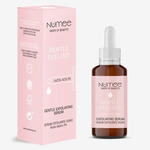 Numee Gentle Peeling, Gentle Exfoliating Serum (Serum delikatnie złuszczające z kwasem mlekowym 5%)