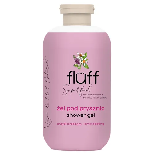 Fluff Superfood, Antioxidant Shower Gel (Antyoksydacyjny żel pod prysznic `Kudzu i kwiat pomarańczy`)