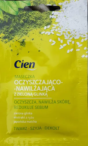 Cien Maseczka oczyszczająco - nawilżająca z zieloną glinką
