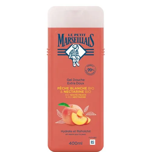 Le Petit Marseillais Gel Douche Extra Doux Peche Blanche Bio & Nectarine Bio (Żel pod prysznic `Biała brzioskwinia bio & nektarynka bio`  (nowa wersja))