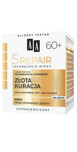 AA 5 Repair Technologia Wieku, Złota Kuracja, Krem przeciwzmarszczkowy 60+ (nowa wersja)