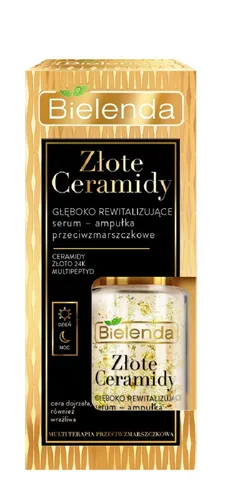 Bielenda Złote Ceramidy, Głęboko rewitalizujące serum-ampułka przeciwzmarszczkowe