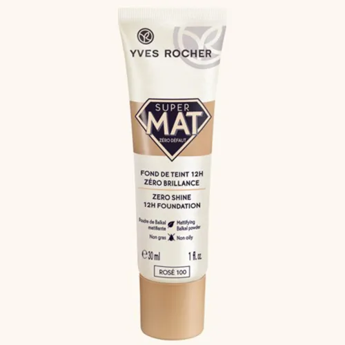Yves Rocher Super Mat Zero Default, Fond de Teint 12h Zero Brillance [Zero Shine 12h Foundation] (Podkład matujący `Zero błyszczenia`)