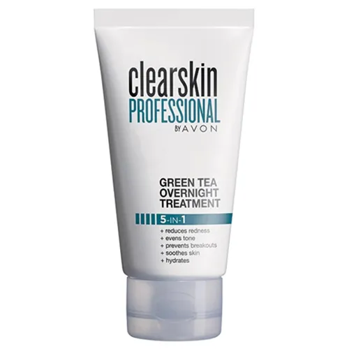 Avon Clearskin, Professional Green Tea Overnight Treatment (Profesjonalna kuracja na noc z kwasem salicylowym (nowa wersja))
