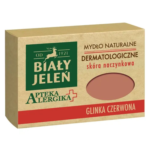 Biały Jeleń Apteka Alergika, Mydło naturalne dermatologiczne `Glinka czerwona`