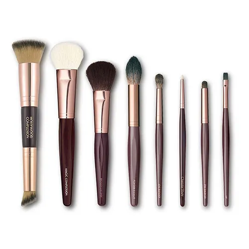 Charlotte Tilbury The Complete Brush Gift Set Rose Gold & Night Crimson (Zestaw pędzli do makijażu twarzy i oczu)