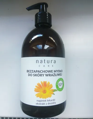 Natura Care Bezzapachowe mydło do skóry wrażliwej `Nagietek lekarski, ekstrakt z drożdży`