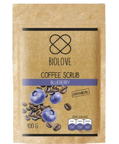 Biolove Blueberry, Coffee Scrub (Suchy peeling kawowy `Borówka`)