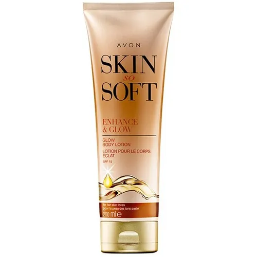 Avon Skin So Soft, Enhance & Glow,Glow Body Lotion (Rozświetlający balsam do ciała 7 w 1 'Satynowy blask')