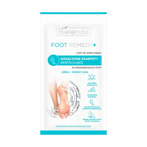 Bielenda Foot Remedy +, Nasączone skarpety eksfoliujące do zrogowaciałych stóp