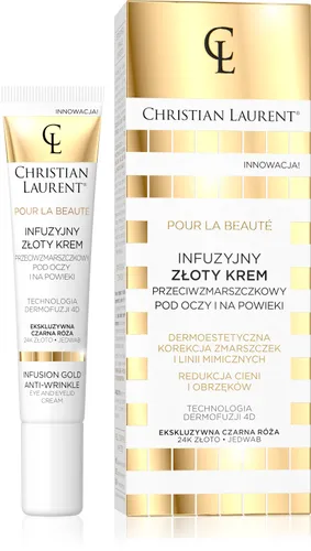 Christian Laurent Pour La Beaute, Infuzyjny złoty krem przeciwzmarszczkowy pod oczy i na powieki - 1