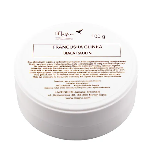 Majru Francuska glinka biała kaolin