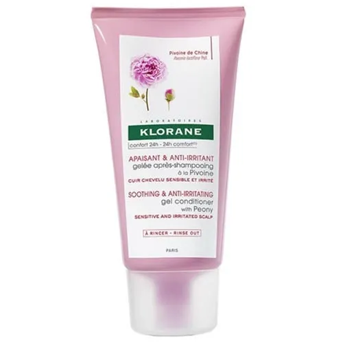 Klorane Soothing & Anti-Irritating Gel Conditioner with Peony (Balsam łagodzący do podrażnionej skóry głowy z piwonią)