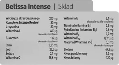 Aflofarm Farmacja Polska Belissa Intense, Tabletki na włosy, skórę i paznokcie - 2