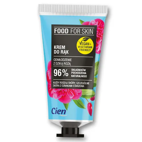 Cien Food For Skin, Krem do rąk `Odmłodzenie z dziką różą`