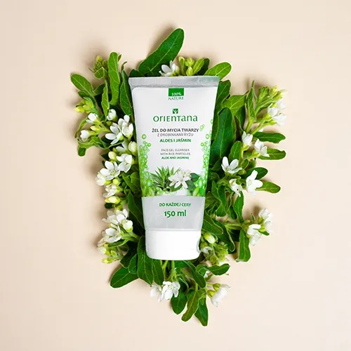 Orientana Żel do mycia twarzy z drobinkami ryżu `Aloes i jaśmin` - 2