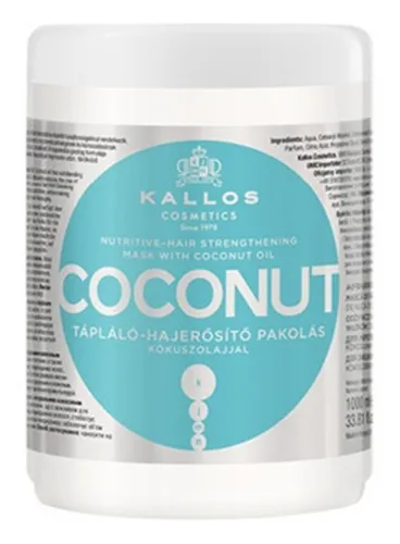 Kallos KJMN, Coconut, Hair Mask (Odżywczo-wzmacniająca maska do włosów z olejkiem kokosowym)