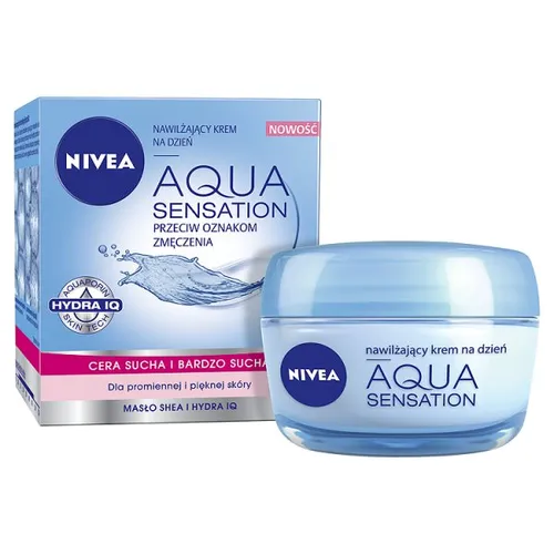 Nivea Aqua Sensation Przeciw Oznakom Zmęczenia, Krem nawilżający do cery suchej i bardzo suchej