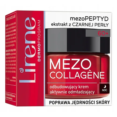 Lirene Dermoprogram Mezo Collagene, Odbudowujący krem na noc aktywnie odmładzający 60+ - 1