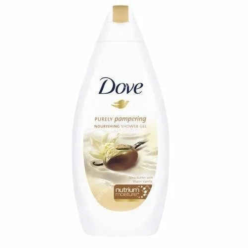 Dove Purely Pampering, Żel pod prysznic z masłem shea i wanilią (nowa wersja)