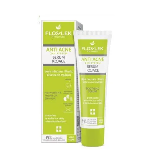 Floslek Anti Acne 24h System, Serum Kojące skóra mieszana i tłusta