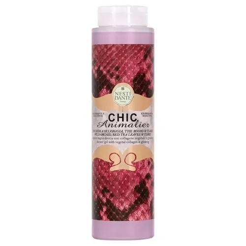 Nesti Dante Chic Animalier, Red Shower Gel Wild Orchid, Red Tea Leaves & Tiare (Żel pod prysznic `Dzika orchidea, liście czerwonej herbaty i gardenia')