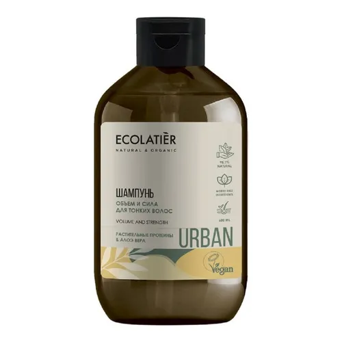 Ecolatier Urban, Szampon do włosów cienkich `Objętość i wzrost - proteiny i aloes`