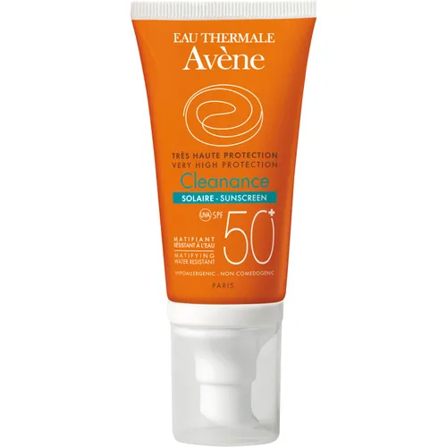 Eau Thermale Avène Cleanance, Sunscreen SPF 50+ (Emulsja do skóry trądzikowej z ultrawysoką ochroną UV (stara wersja))