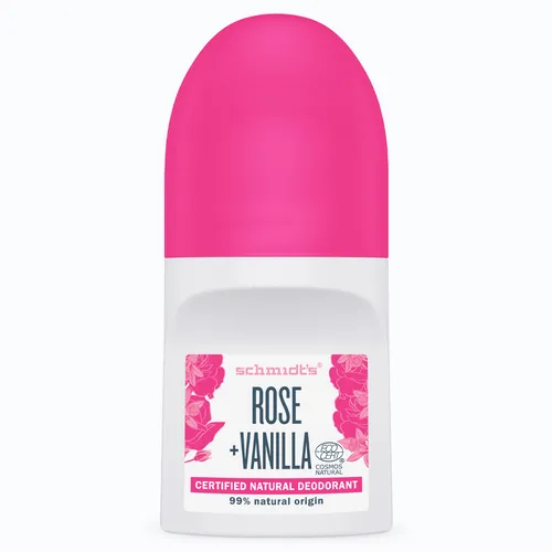 Schmidt's On Rose & Vanilla Natural Deodorant Roll-on (Naturalny dezodorant w kulce `Róża i wanilia`)