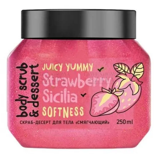 Mono Love Bio Body Srub & Dessert Juicy Yummy  Strawberry Sicilia Softness (Zmiękczający peeling do ciała `Sycylijska truskawka`)