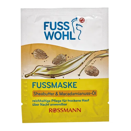Fusswohl Fussmaske Sheabutter & Macadamianuss-ol (Maska do stóp `Masło Shea i olej makadamia`(stara wersja)) - 2