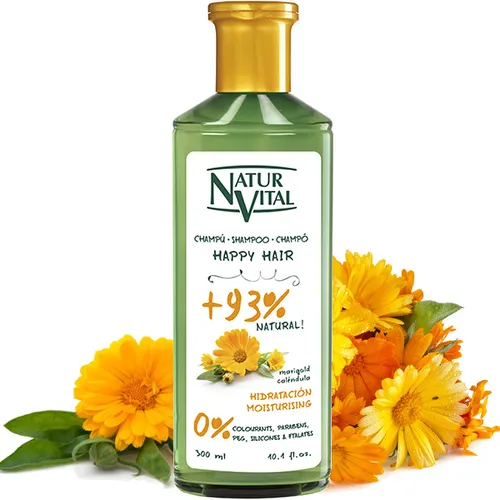 NaturVital Happy Hair, Moisturizing Shampoo (Szampon nawilżający z ekstraktem z nagietka)