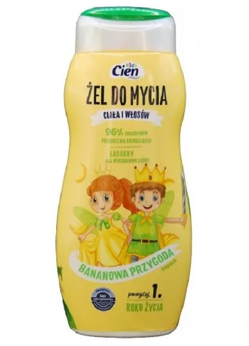 Cien Kids, Żel do mycia ciała i włosów `Bananowa przygoda`