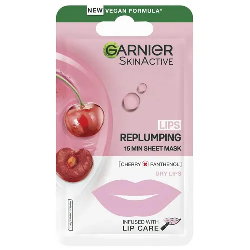 Garnier SkinActive, Moisture Bomb Cherry Lip Mask (Maseczka do ust)