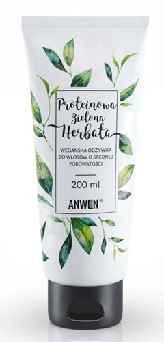 Anwen Odżywka do włosów o średniej porowatości `Proteinowa zielona herbata`