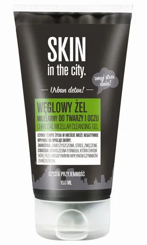 Skin in the City Urban Detox, Charcoal Micellar Cleansing Gel (Węglowy żel micelarny do twarzy i oczu)