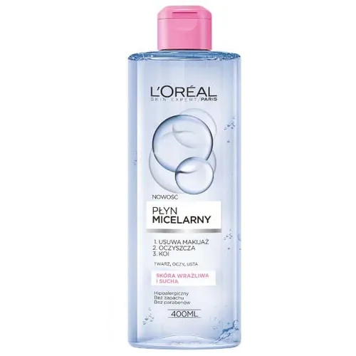 L'Oreal Paris Skin Expert, Płyn micelarny dla skóry wrażliwej i suchej