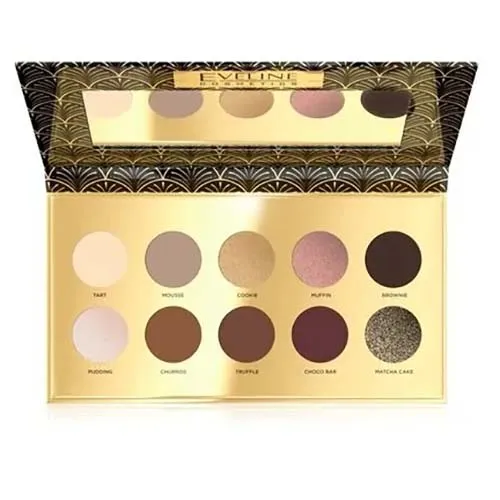 Eveline Cosmetics Chocolate Eyeshadow Palette (Paleta 10 cieni do powiek)