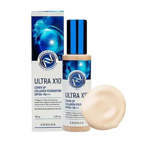 Enough Ultra X10 Cover Up Collagen Foundation SPF 50+ PA+++ (Podkład do twarzy)
