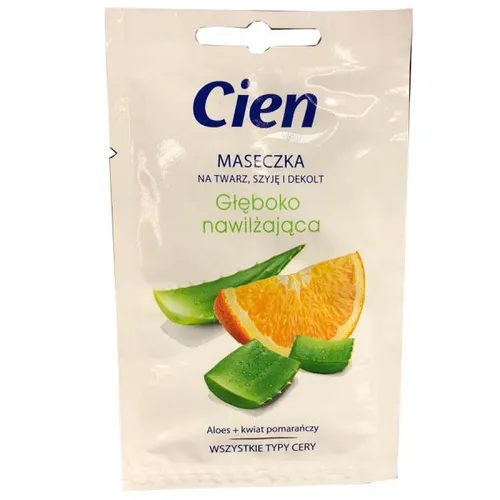 Cien Maseczka głęboko nawilżająca 'Aloes + kwiat pomarańczy'