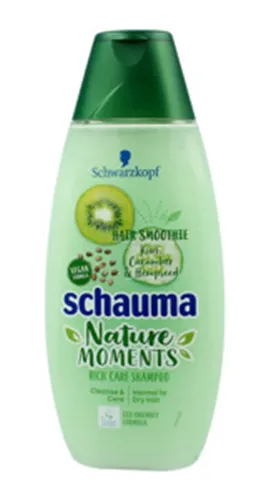 Schauma Nature Moments, Hair Smoothie, Szampon do włosów `Kiwi & ogórek & nasiona konopii` - 1