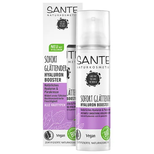 Sante Naturkosmetik Sofort Glattender Hyaluron Booster (Błyskawicznie wygładzające serum hialuronowe)