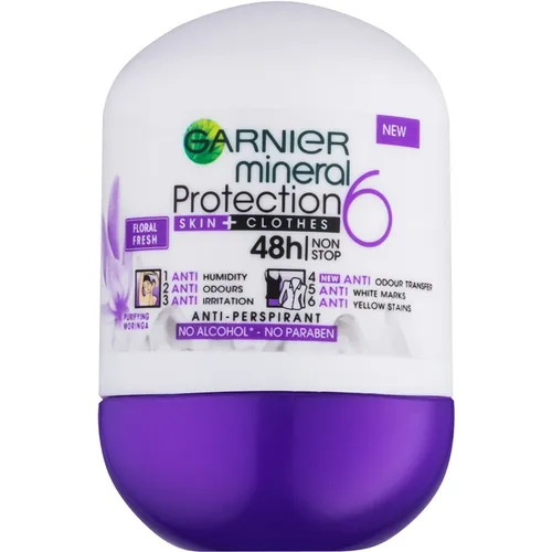 Garnier Mineral Protection 6 Skin + Clothes 48h Non Stop Anti - Perspirant ` Floral Fresh` (Antyperspirant w kulce `Kwiatowa świeżość`) - 2