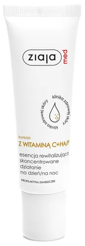 Ziaja Med, Kuracja Dermatologiczna z Witaminą C + HA/P, Esencja rewitalizująca na dzień i na noc - 1