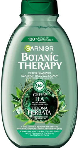 Garnier Botanic Therapy, Detox Shampoo Green Tea (Szampon do włosów normalnych z tendencją do przetłuszczania `Zielona herbata, pokrzywa, werbena, eukaliptus, cytryna i aloes`) - 1