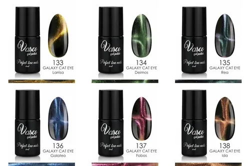 Vasco Nails Perfect Line Nails, Galaxy Cat Eye, Gel Polish (Lakier hybrydowy magnetyczny)